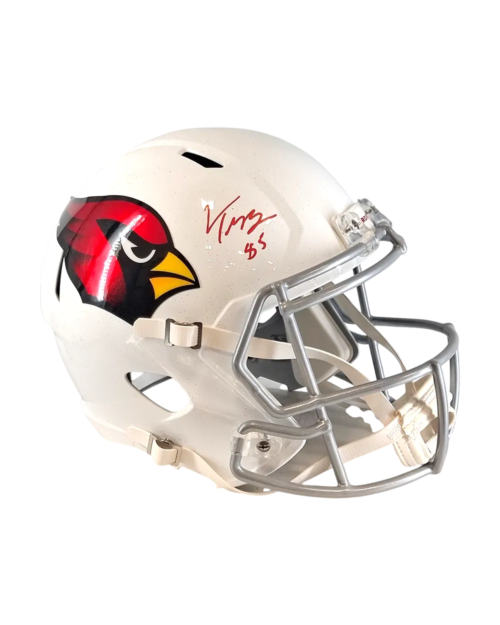 Trey McBride autographed replica helmet