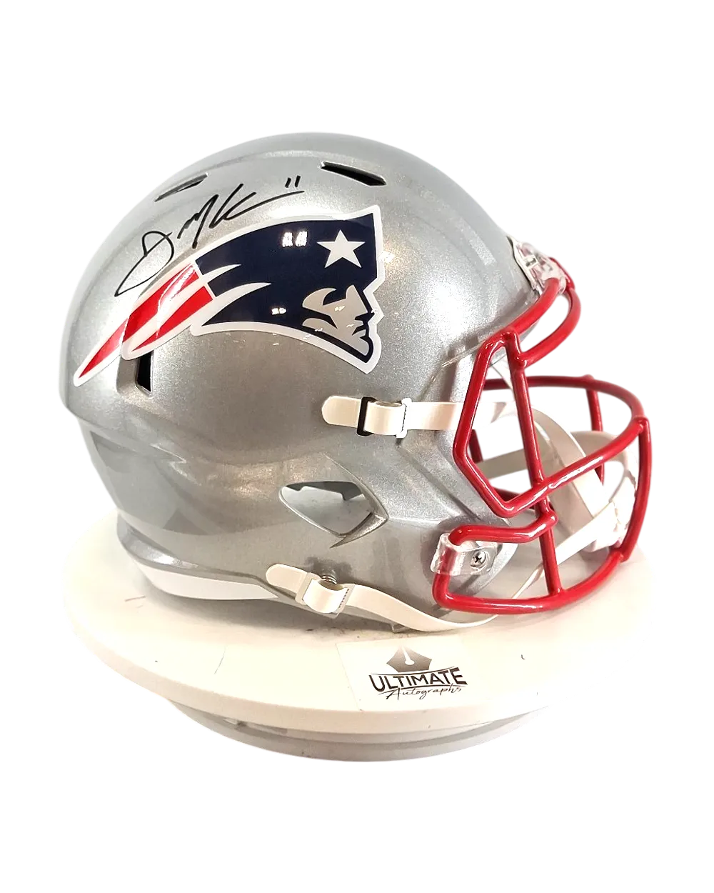 Julian Edelman autographed replica helmet