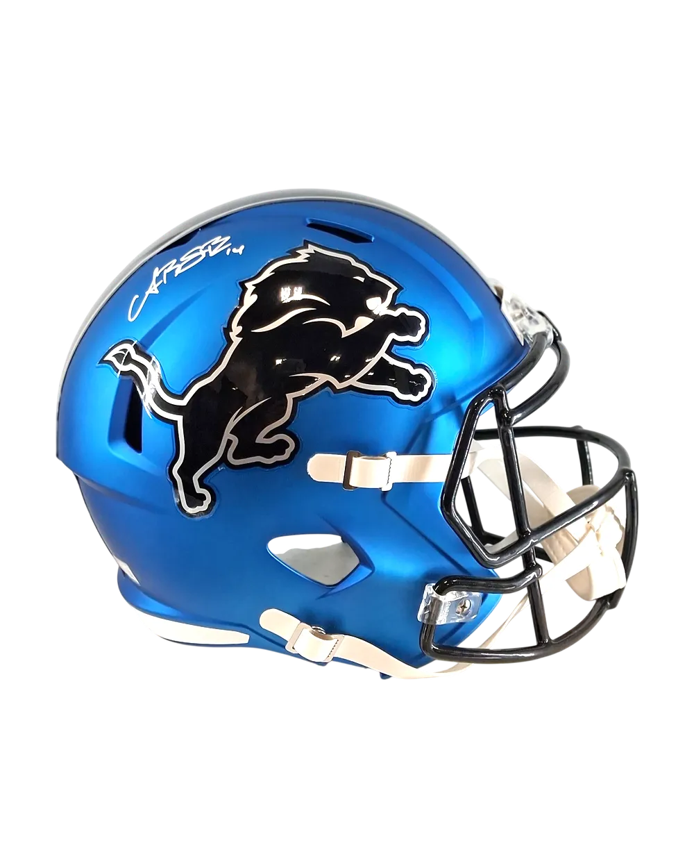 Amon-Ra St. Brown autographed replica helmet