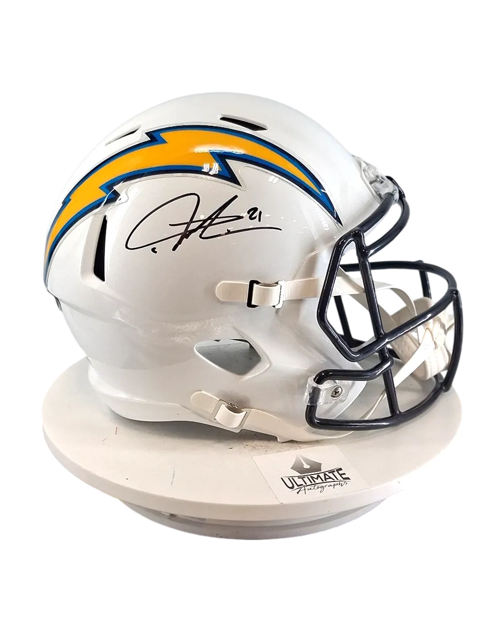 LaDainian Tomlinson autographed replica helmet